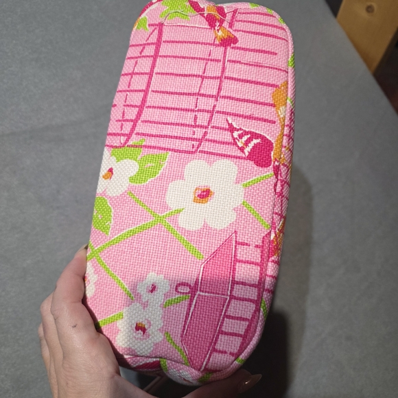 Spartina 449 Pink & White Floral Birdcage Tote EXCELLENT Cond L:13 H:10 - Picture 13 of 13